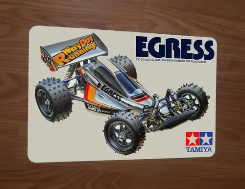 Egress RC Radio Remote Control Car Box Art  Metal Wall Sign