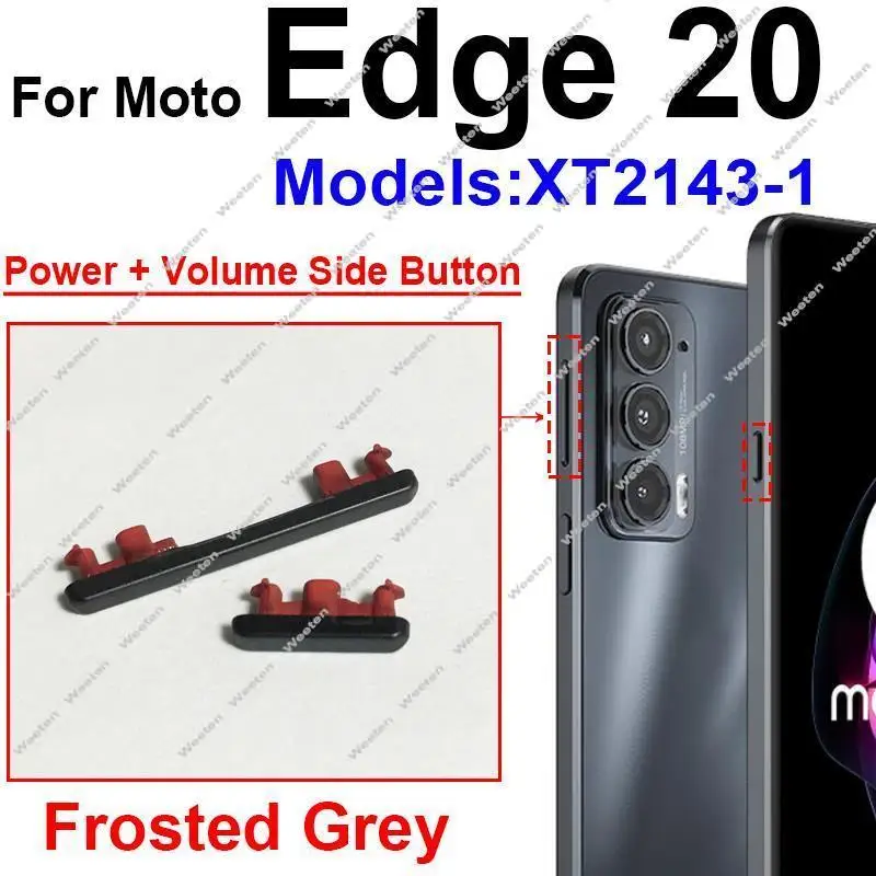 Per Motorola MOTO Edge 2021 Edge 20 30 Edge S30 edge 2022 On OFF pulsante di accensione interruttore del Volume sostituzione dei tasti laterali