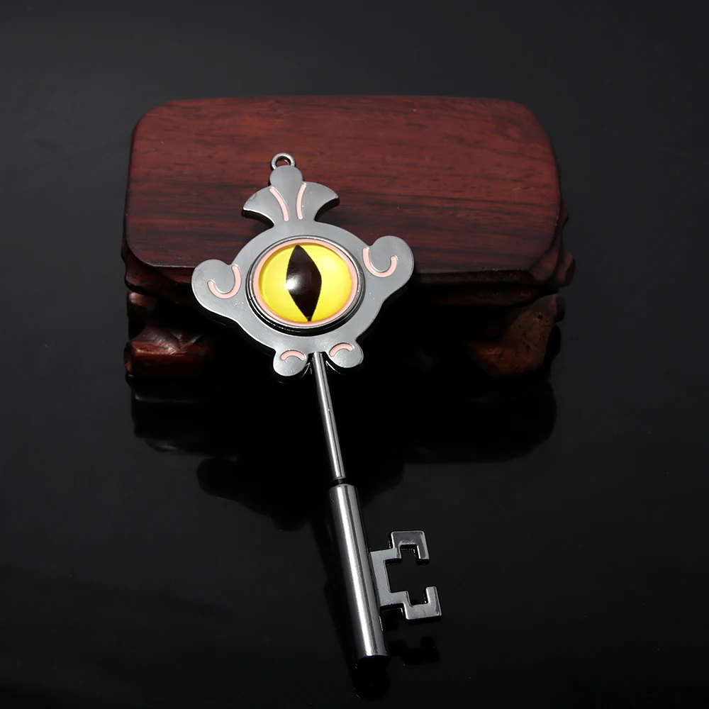 Anime The Owl House Amity Portal Key Retro Gold Color Eye Metal Pendant For Women Men Cosplay Jewelry Accessories Prop