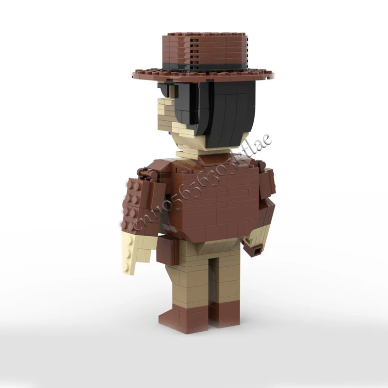 399ピース MOC カスタマイズ考古学者インディ・ジョーンズ フィギュア ブリックヘッドモデル クリエイティブパズル 誕生日漫画アニメフィギュアおもちゃギフト