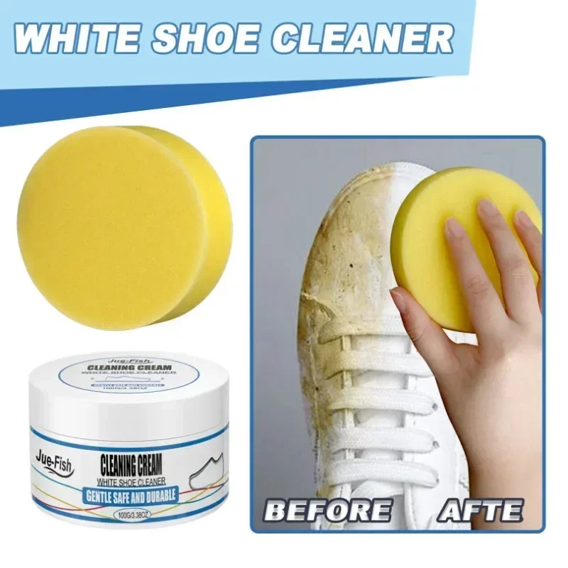 

Новый крем для чистки обуви белого цвета, средство для удаления пятен с обуви, 100 г, отбеливающий очищающий крем, очиститель для салона автомобиля, средство для удаления пятен с обуви