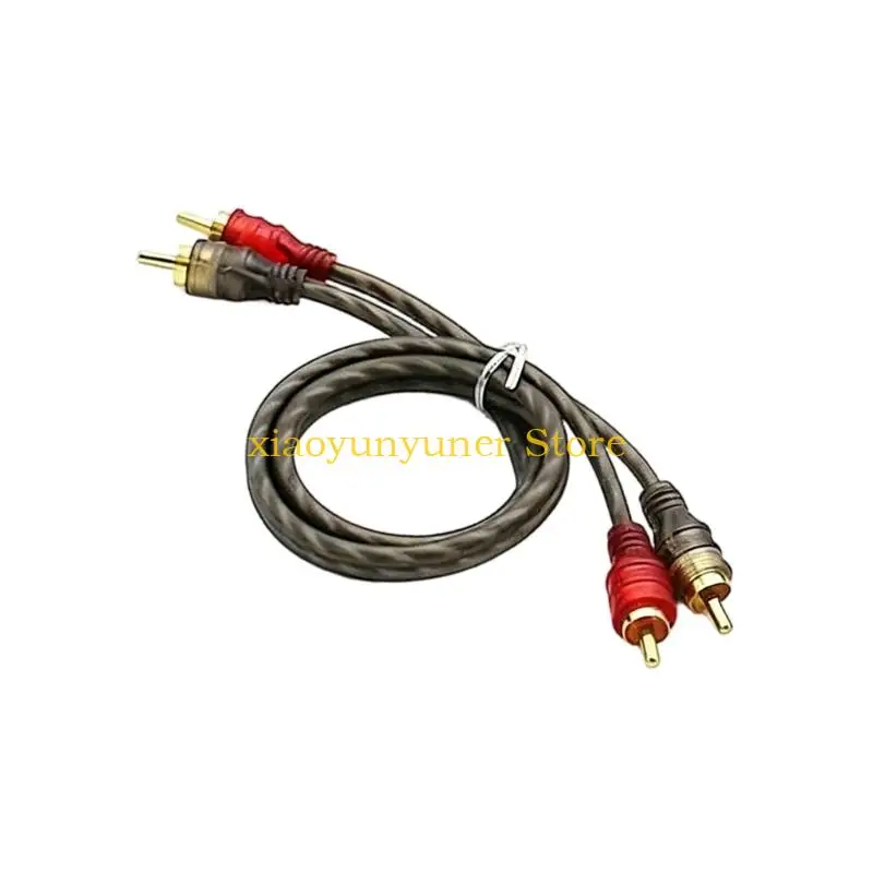 P9JB Heavy Duty 2 Male To 2 Male Amplifier Sound Cable 2RCA Sound Splitter Cable