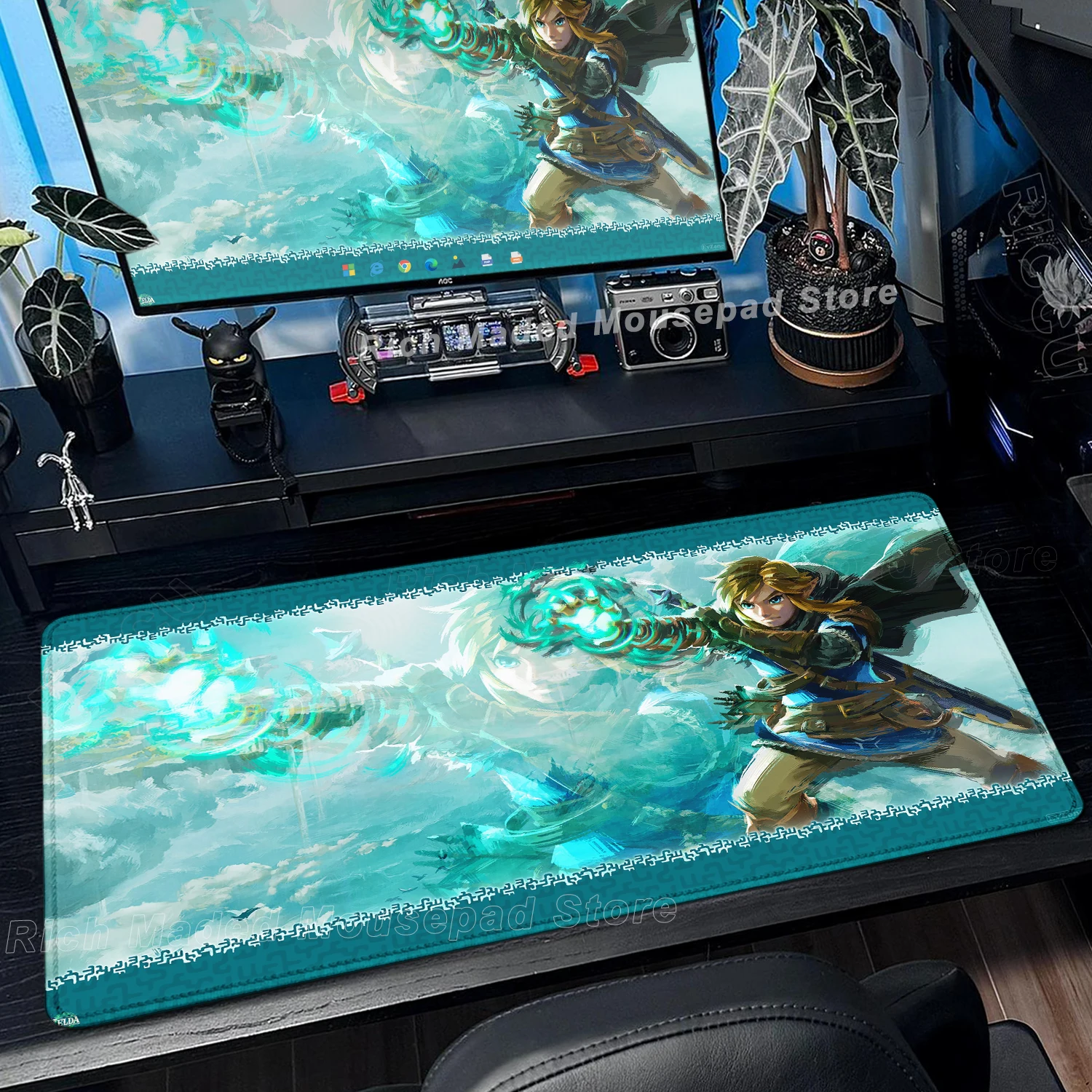 

Gamer PC Cabinet Mousepad Gaming Keyboard Extended Pad Anime Desk Accessories XXL Z-Zeldas Of L-Legends Mouse Pads Gamer Mat Rug