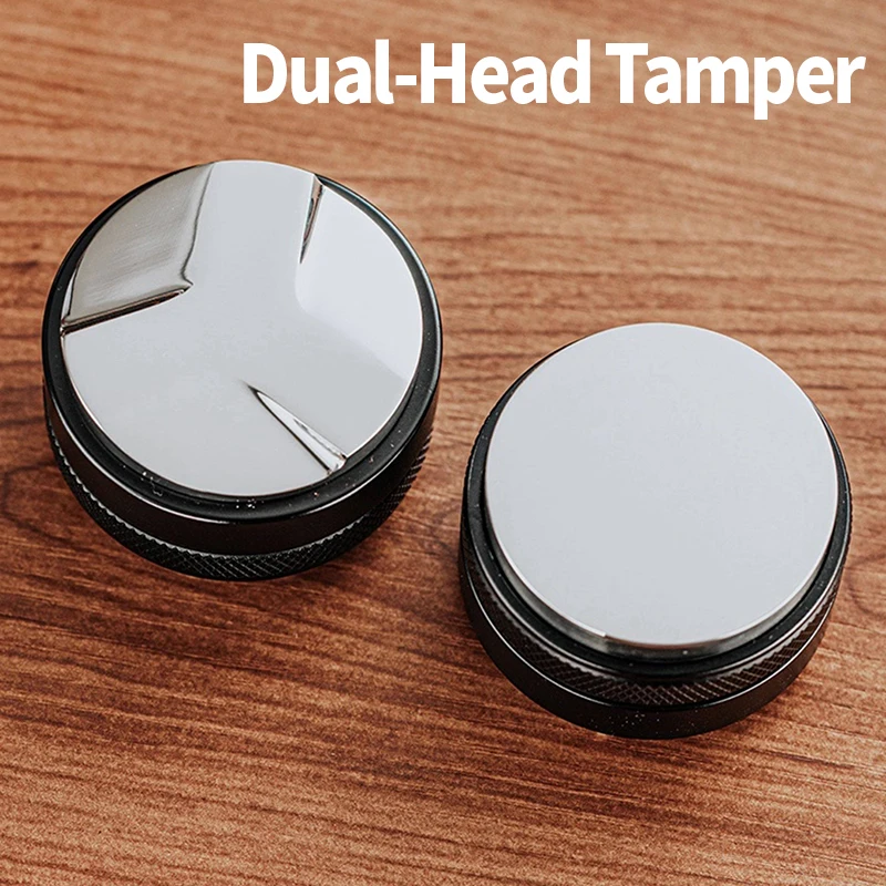 OANKR Coffee Distributor And Espresso Tamper 51mm 53mm 58mm Dual Head Leveler Compatible with Breville Bottomless Portafilter