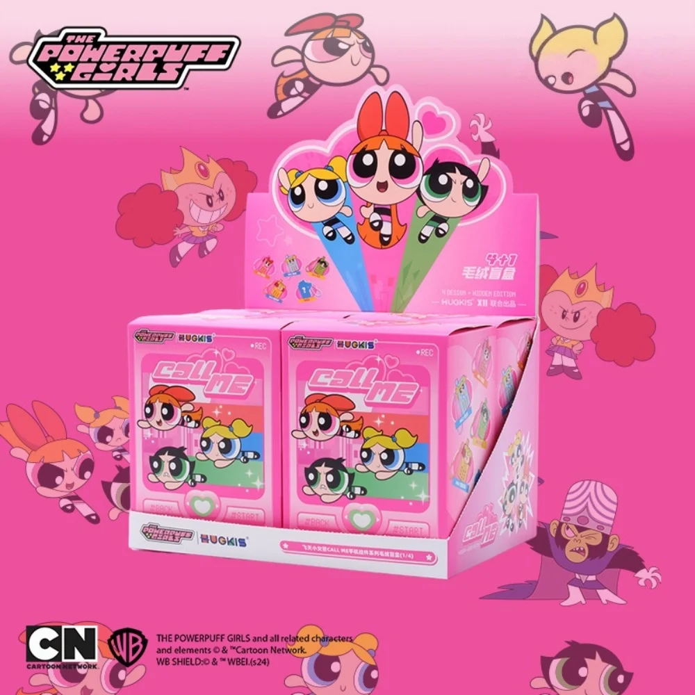 Genuine Anime The Powerpuff Girls Doll  Blossom Bubbles Buttercup Morbucks Collectible Plush Toy Backpack Ornaments Gifts
