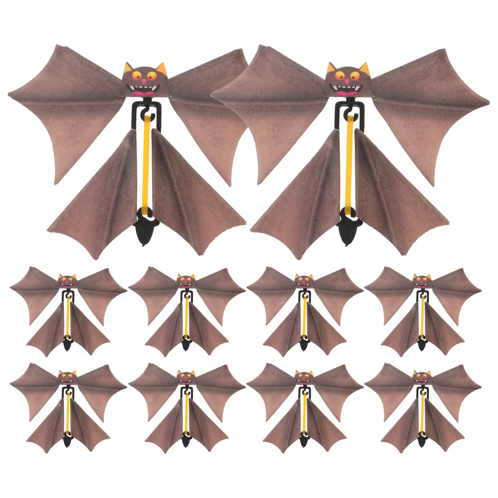 

10pcs Creative Bat Flying Bat Toy Novelty Fancy Bat Props Flying Bat Flying Bat Toy for Kids Children Gifts (Random Color)