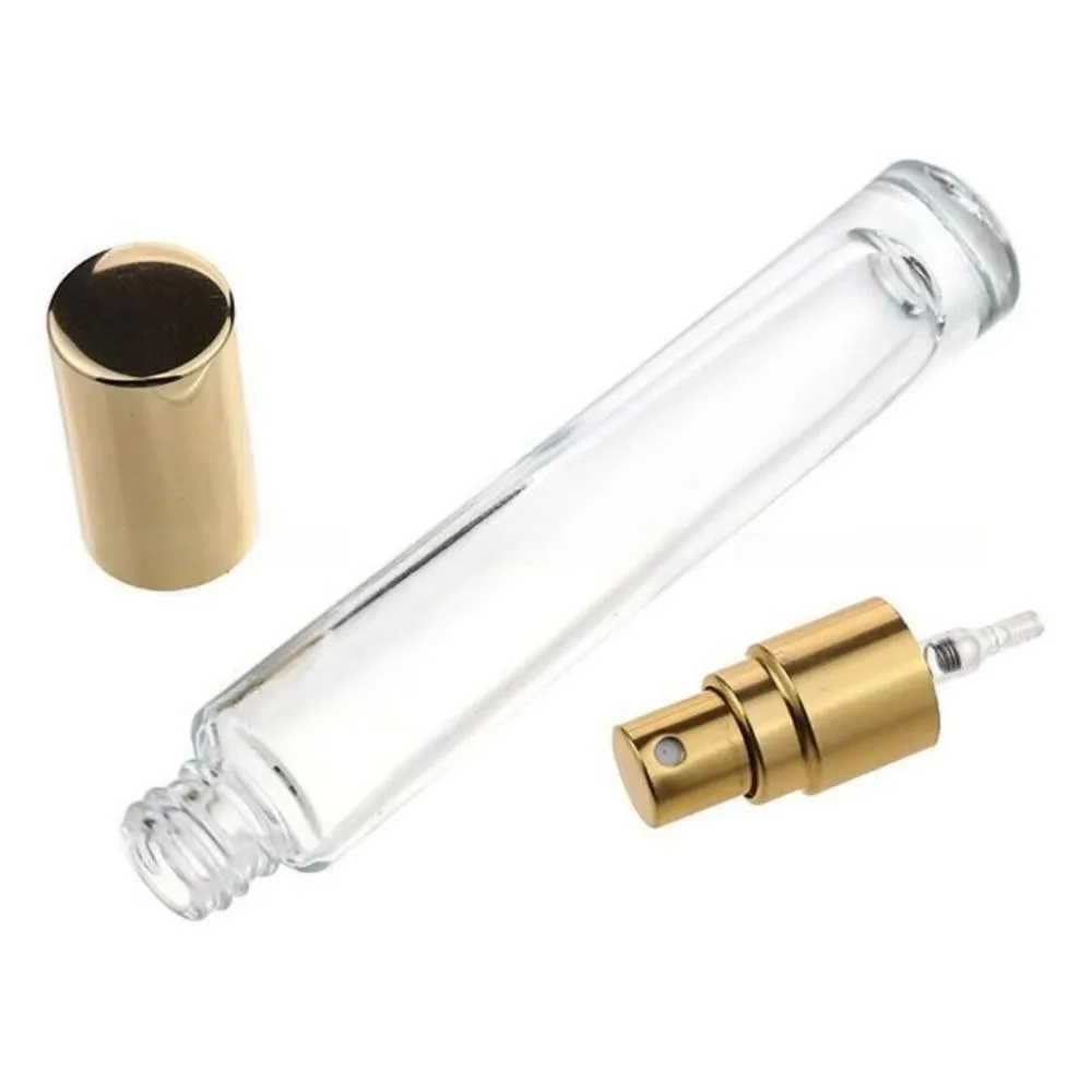 Mini 10ml Perfume Spray Bottles Refillable Portable Sub-bottling Glass Sample Vials Travel