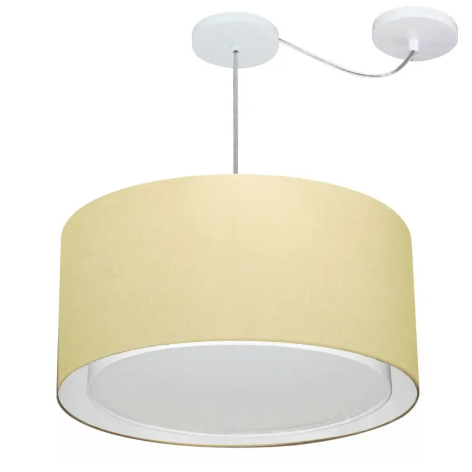 MJ-4308 Cylindrical Pendant With Beige Deviation For Dining and Being Table