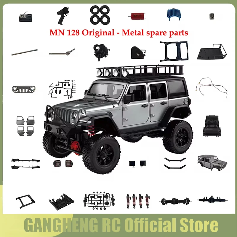 MN128 Wrangler MN86S Large G500 RC Car Parts Original Wave Box Steering Gear Shock Absorber Rotating Shaft Metal Bridge Tire Etc