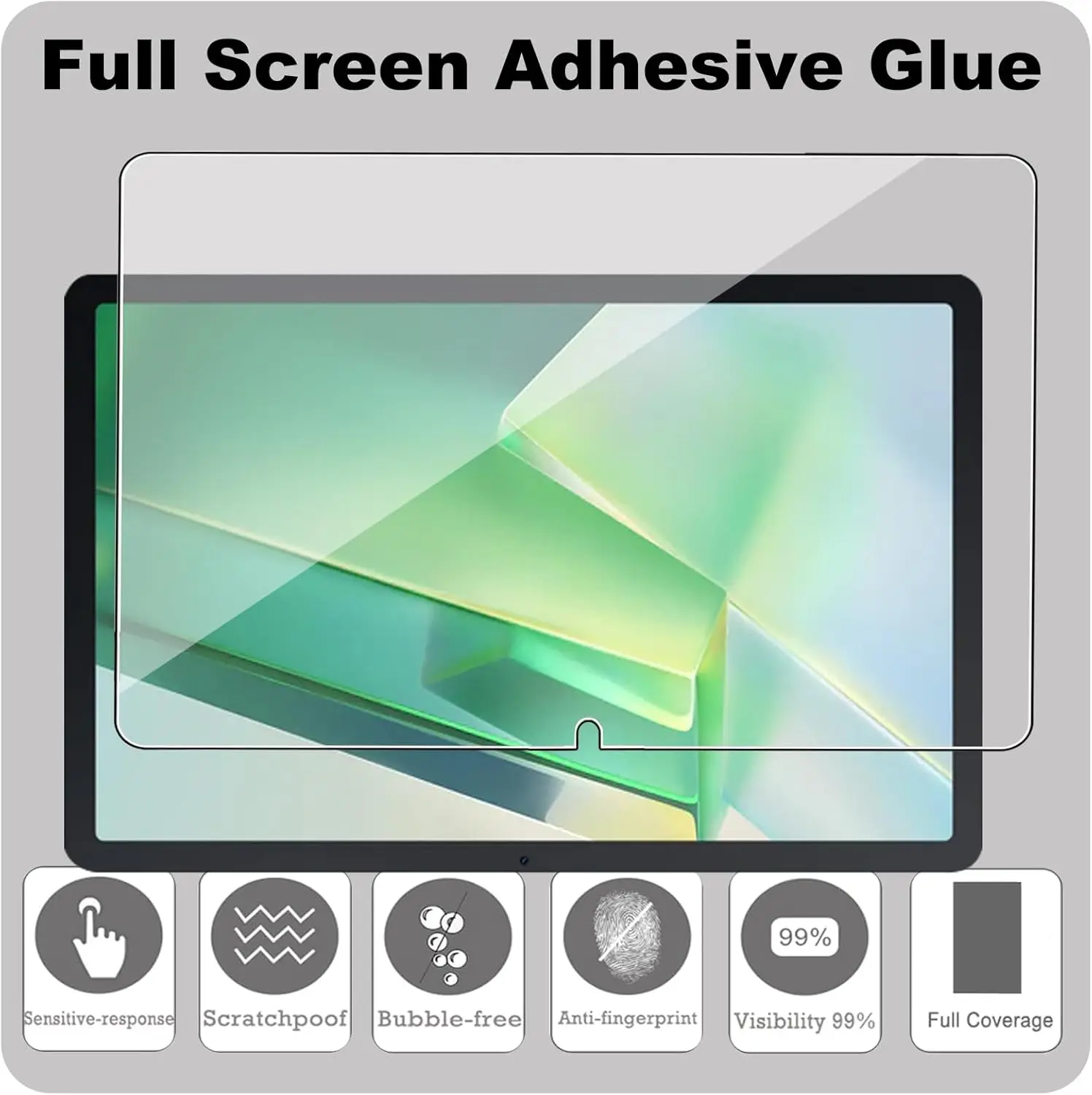 Screen Protector for Blackview Tab 90 / 90 WiFi (11 Inch) HD Clear Anti-Scratch Tempered Glass Film 9H Hardness Anti-Fingerprint