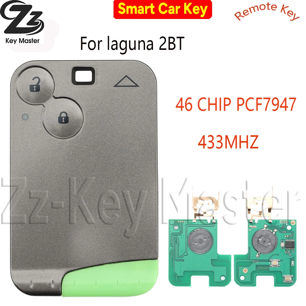 Zz  For Renault Laguna Espace VelSatis 433MHz ID46 PCF7947 Half Smart Car Remote Control Key 2001 2002 2003 2004 2005 2006