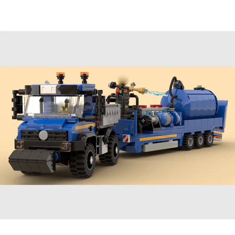 MOC-229675 รถบรรทุกอเนกประสงค์และรถพ่วงพ่นยา ชุดตัวต่อบล็อก 691 ชิ้น ของเล่นสร้างสรรค์สำหรับเด็กผู้ชาย ของขวัญวันเกิด