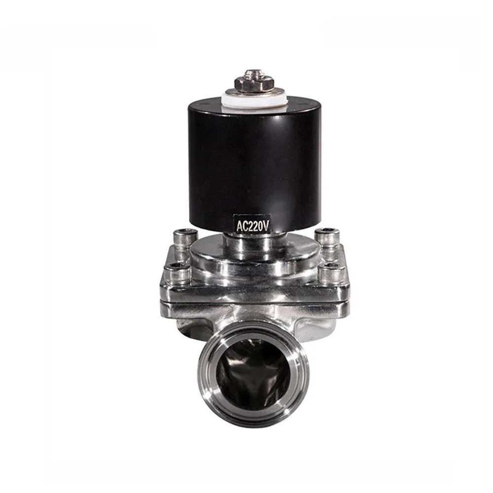1 inch 24VDC Normally Closed Tri Clamp Sanitary 316 Stainless Steel Food Grade Solenoid Valve for Milk