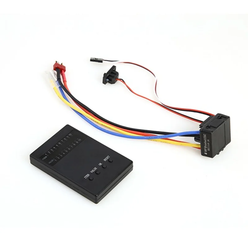 

ABUE-80A Brushed 1080 Speed Controller Waterproof ESC Replacement Parts Accessories With Program Card For 1: 10 1/8 WP Track Car