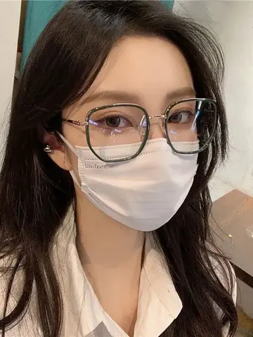 Fashion unisex square Plain glasses for men women pc frame glasses for party eyeglasses Gentle Exaggeration frame