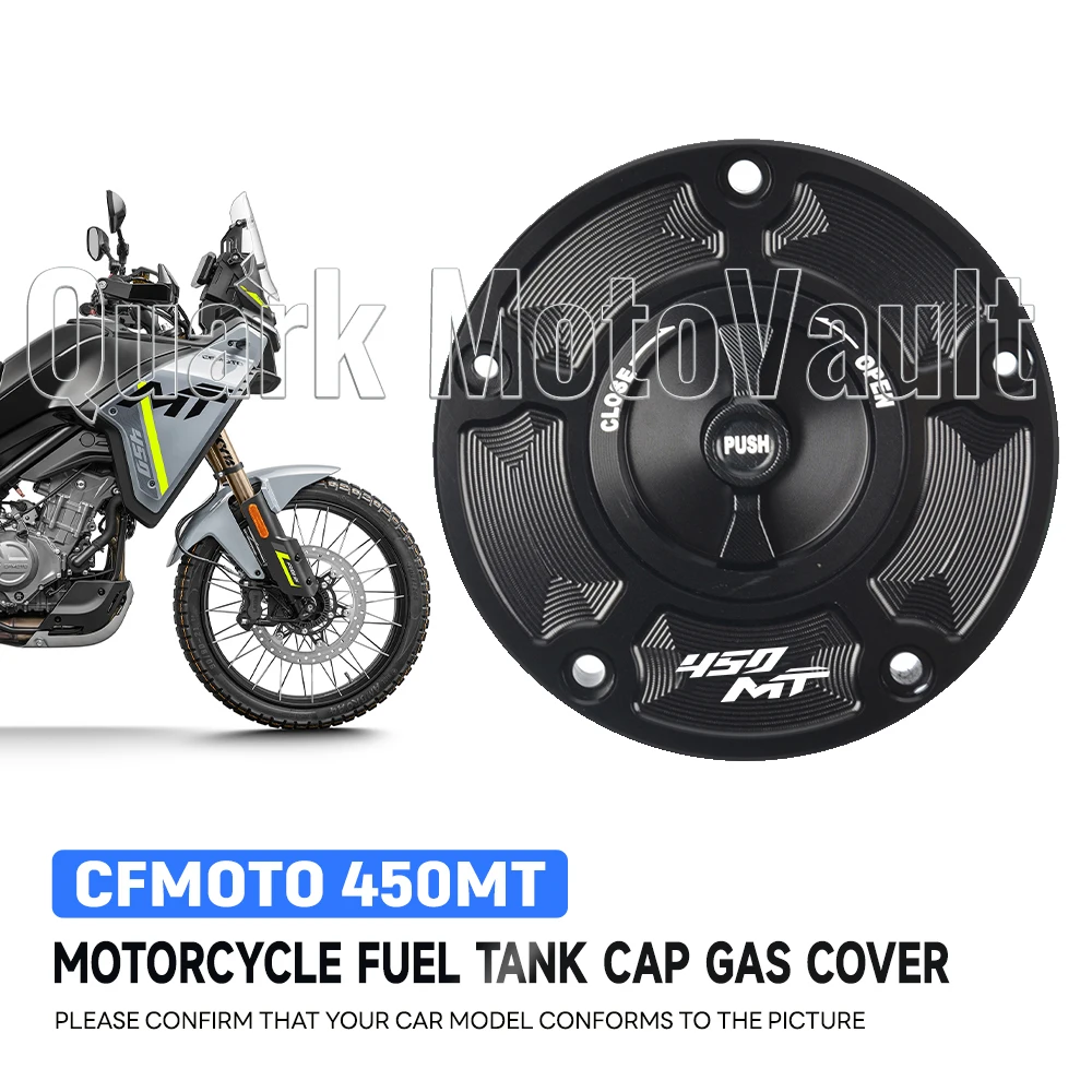 

For CFMOTO 450MT 450 MT Motorcycle Gasoline Cover Modified Aluminum Quick Removal Tank Cover Gasoline Cover CNC Accessories