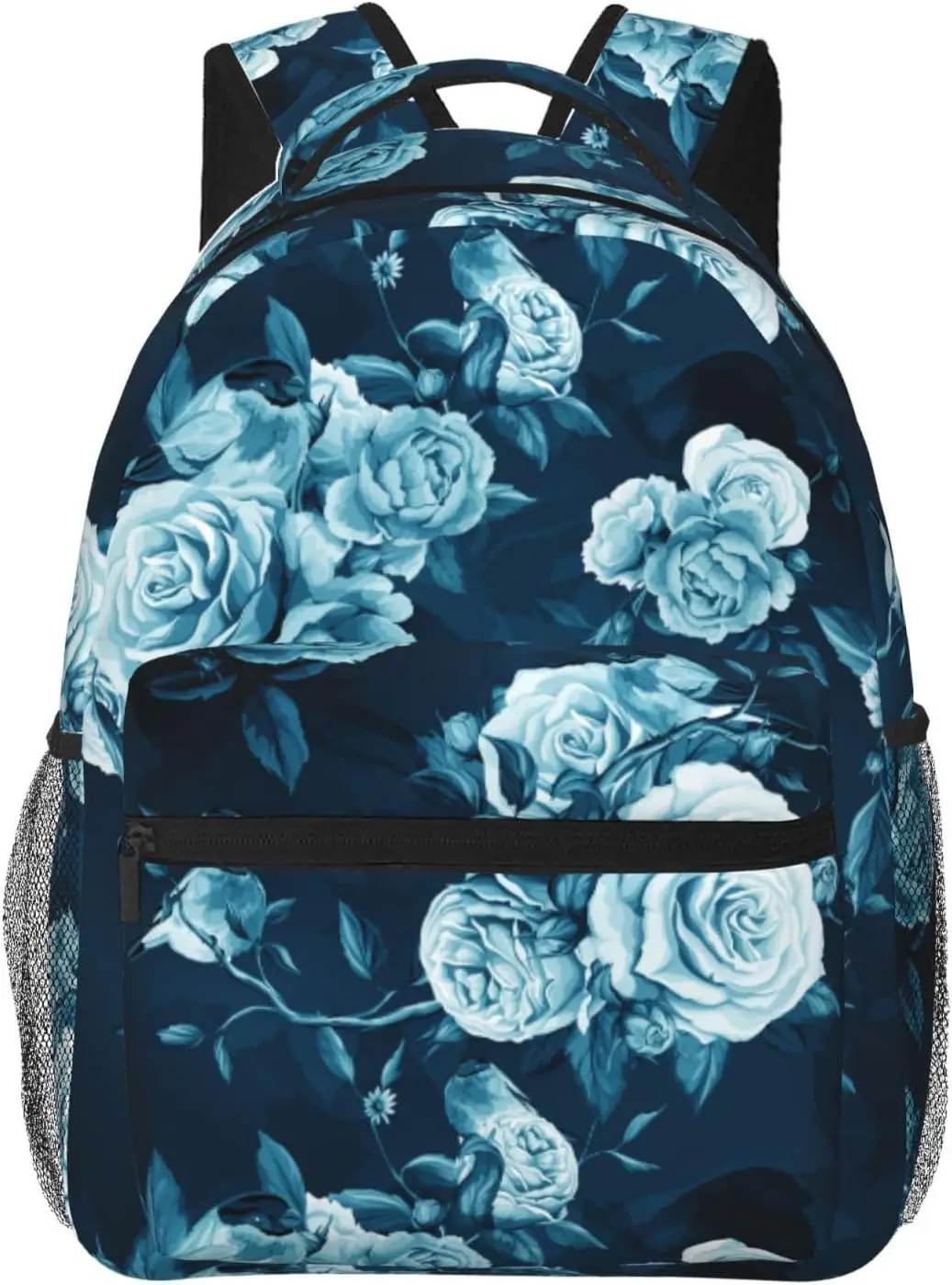 Blue Rose Bird Lightweight Laptop Backpack for Women Men College Bookbag Casual Daypack Travel Bag