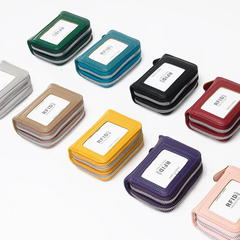 1PC  RFID Anti Demagnetization Organ Card Bag Multifunctional Card Cover Anti-theft Card Holder Card Bag Coin Purse