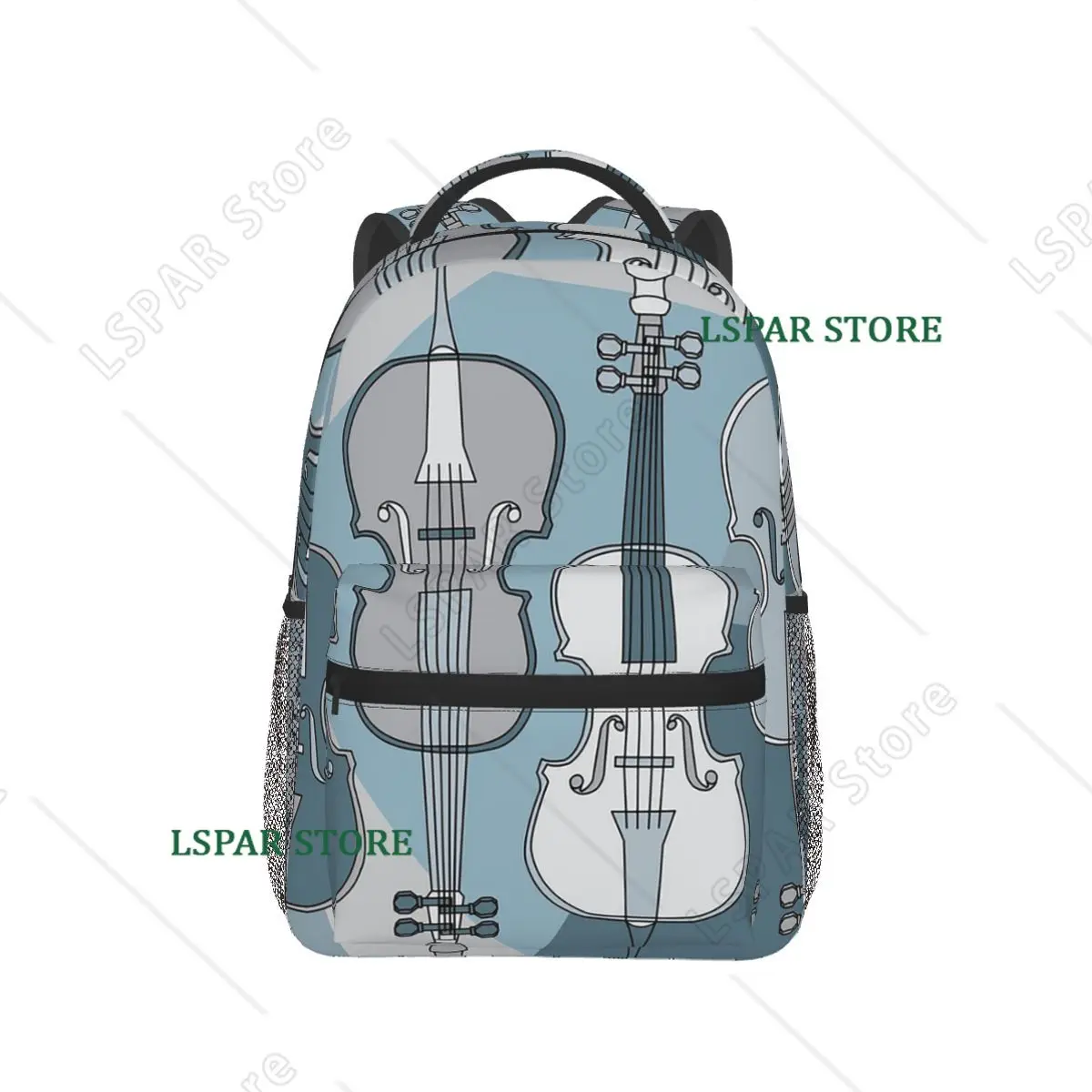 

Artistic Blue Cellos Musical Instrument Backpack Hot Sale Daypack Large Capacity Children BookBag School Bag Shoulder Bags