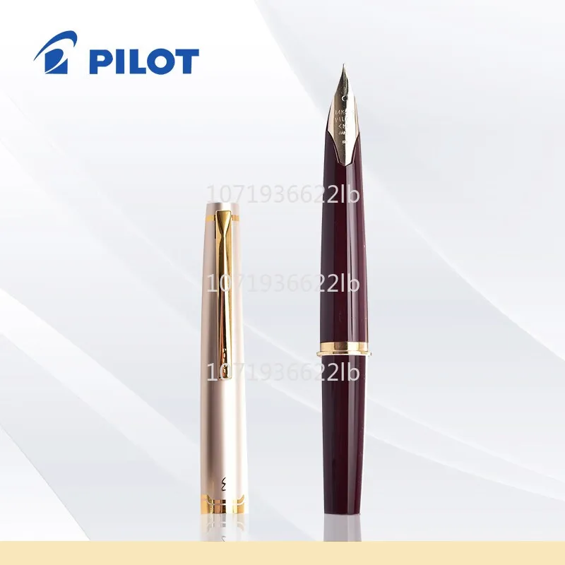 caneta tinteiro piloto portatil original escrita de escritorio papelaria lisa estudante ponta dourada ef f m tinta 95s 14k 01