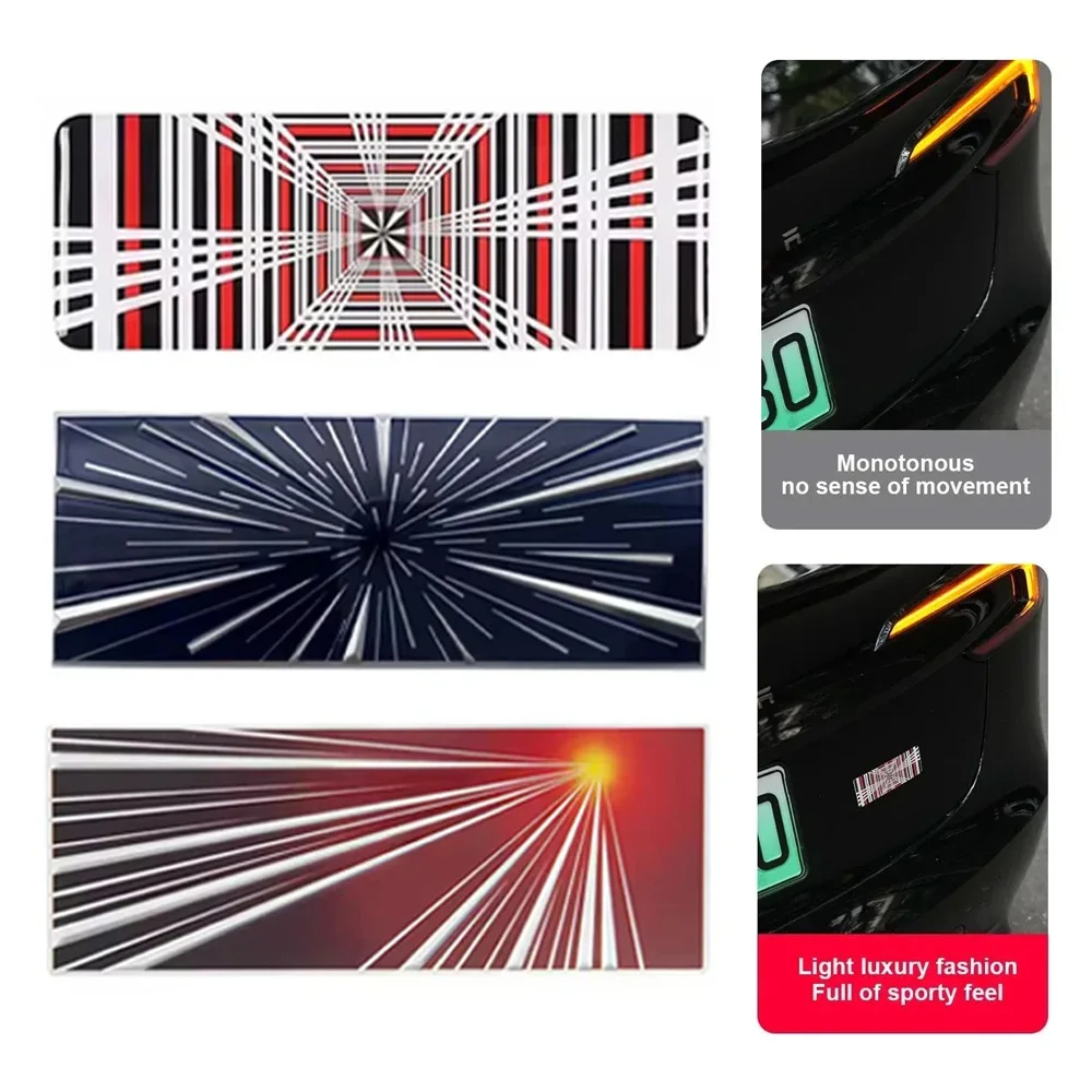 Dual Motor Badge Emblem Sticker Plaid Decor Compatible for Tesla Model 3 Y X S Accessories