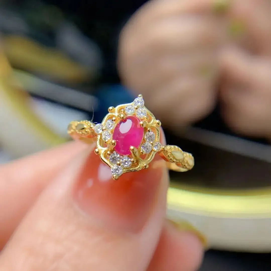 

Ювелирные изделия из натурального рубина, подарок для женщин, натуральный Мьянманский рубин 3 мм * 5 мм, серебряное модное кольцо 925 пробы для офиса, женские рубиновые свадебные украшения