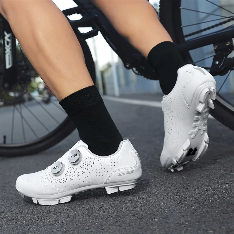 Mtb Cycling Shoes Man Cleats Shoes Flat Pedal Bicycle Shoe Speed Cycling Sneaker Men Mountain Bike Shoe Spd Racing Lock Footwear