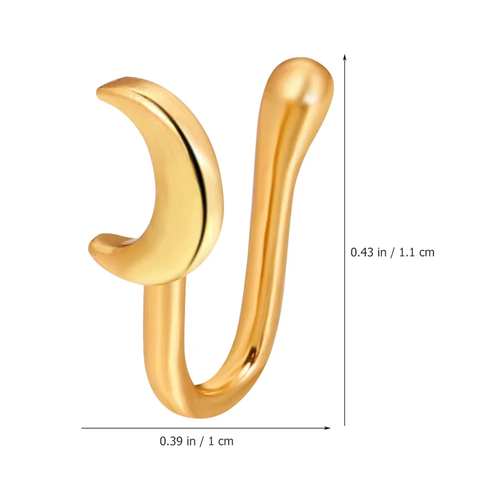 4 قطعة غير ثقب القمر الأنف خواتم الأصفاد مادة سبيكة لا ألم ارتداء مريح كليب على الأنف مجوهرات لافتة للنظر