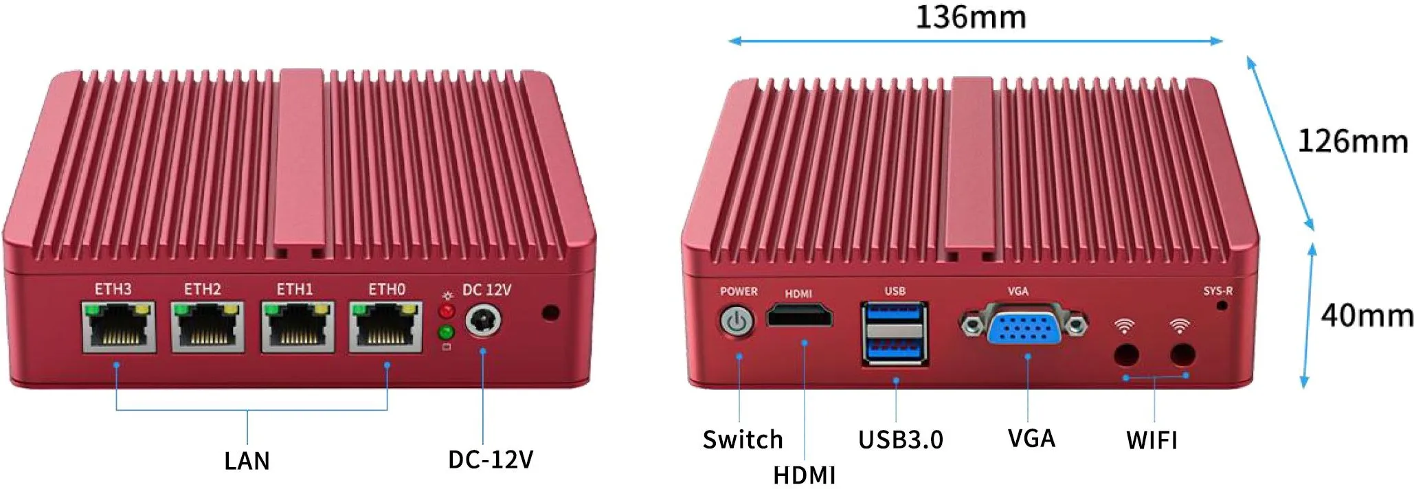كمبيوتر صغير بدون مروحة عالي الجودة للاستخدام الصناعي J4125/J1900 DDR4 RAM 4 LANs جدار الحماية وصندوق VPN مع مقابس AU/US/CN #2
