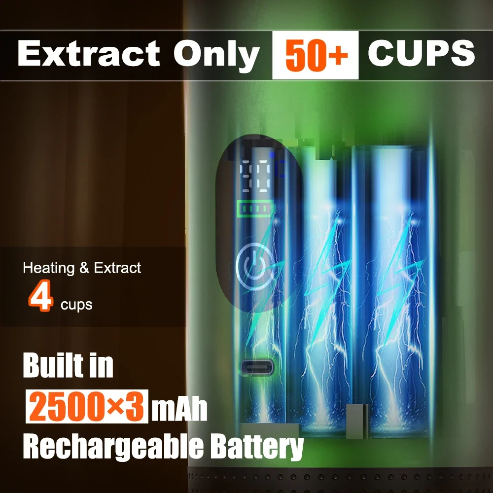 Foombthe 3-in-1 Capsule Coffee Maker With Digital Display Portable Espresso Coffee Machine for Car & Home Camping Coffee Maker