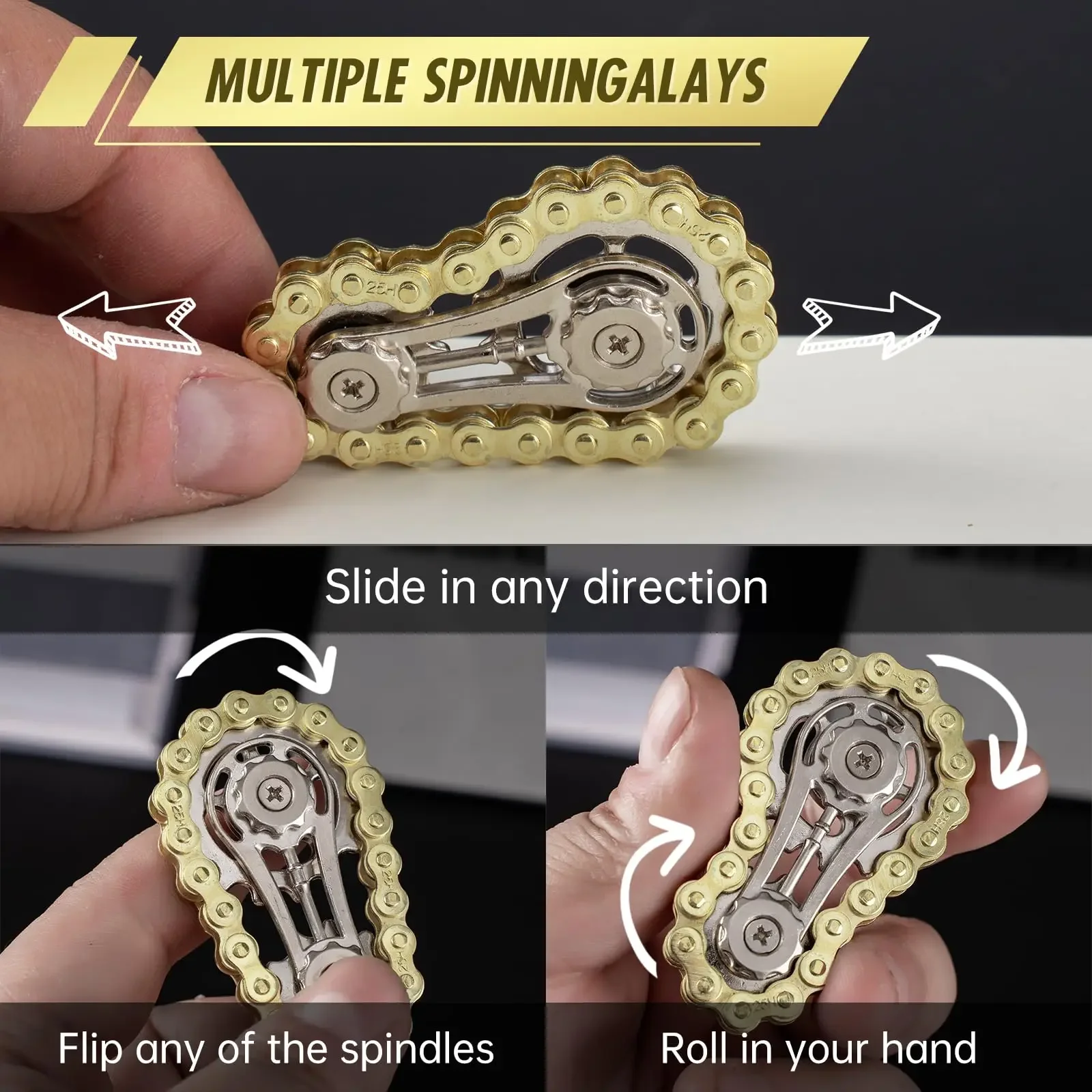 

Звездочки, маховик, верхняя шестерня, гироскоп, креативная металлическая велосипедная цепь, кончик пальца, цепь, гироскоп, игрушка для облегчения тревоги