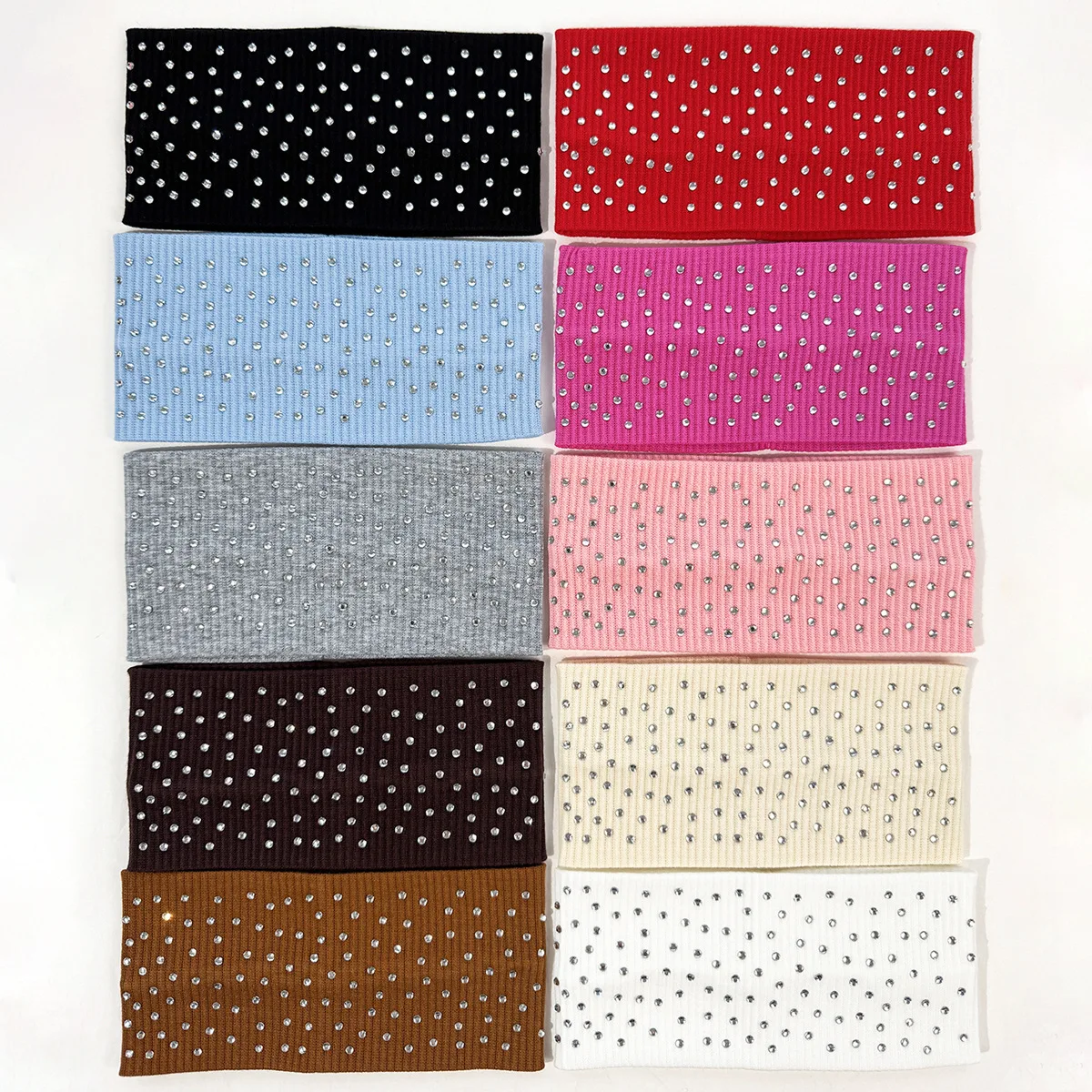 30pc Rhinestone Beaded Headwraps for Women And Girls European Retro Yoga Sports Elastic Hairbands Versatile Hair Accessories