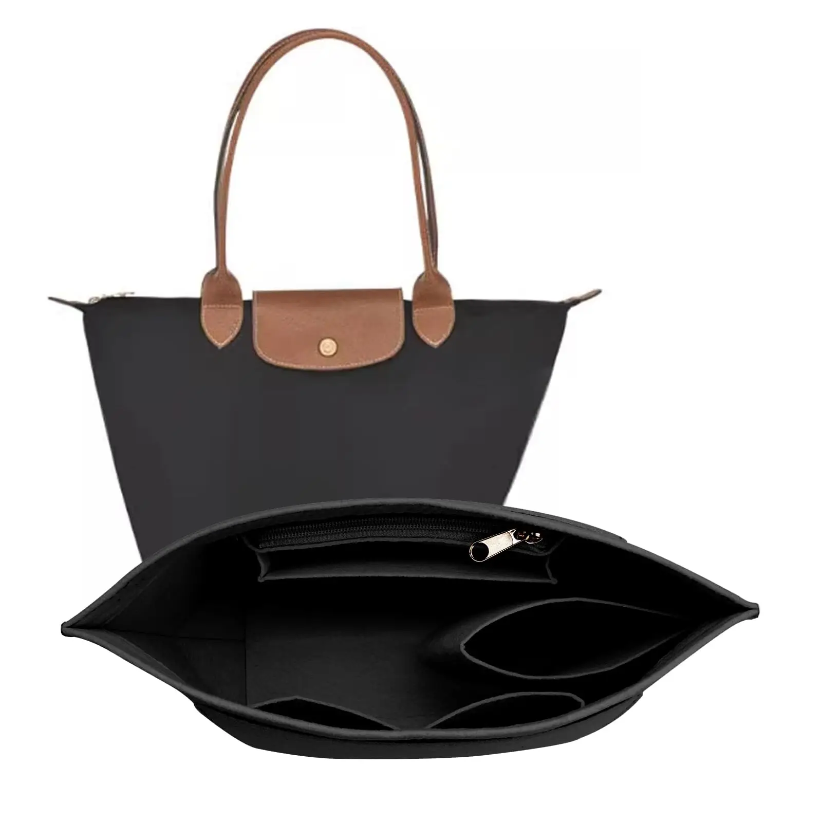 Geldbörsen-Organizer-Einsatz, Filz-Taschen-Organizer für Handtaschen-Geldbörsen-Organizer, 5 Farben, 3 Größen