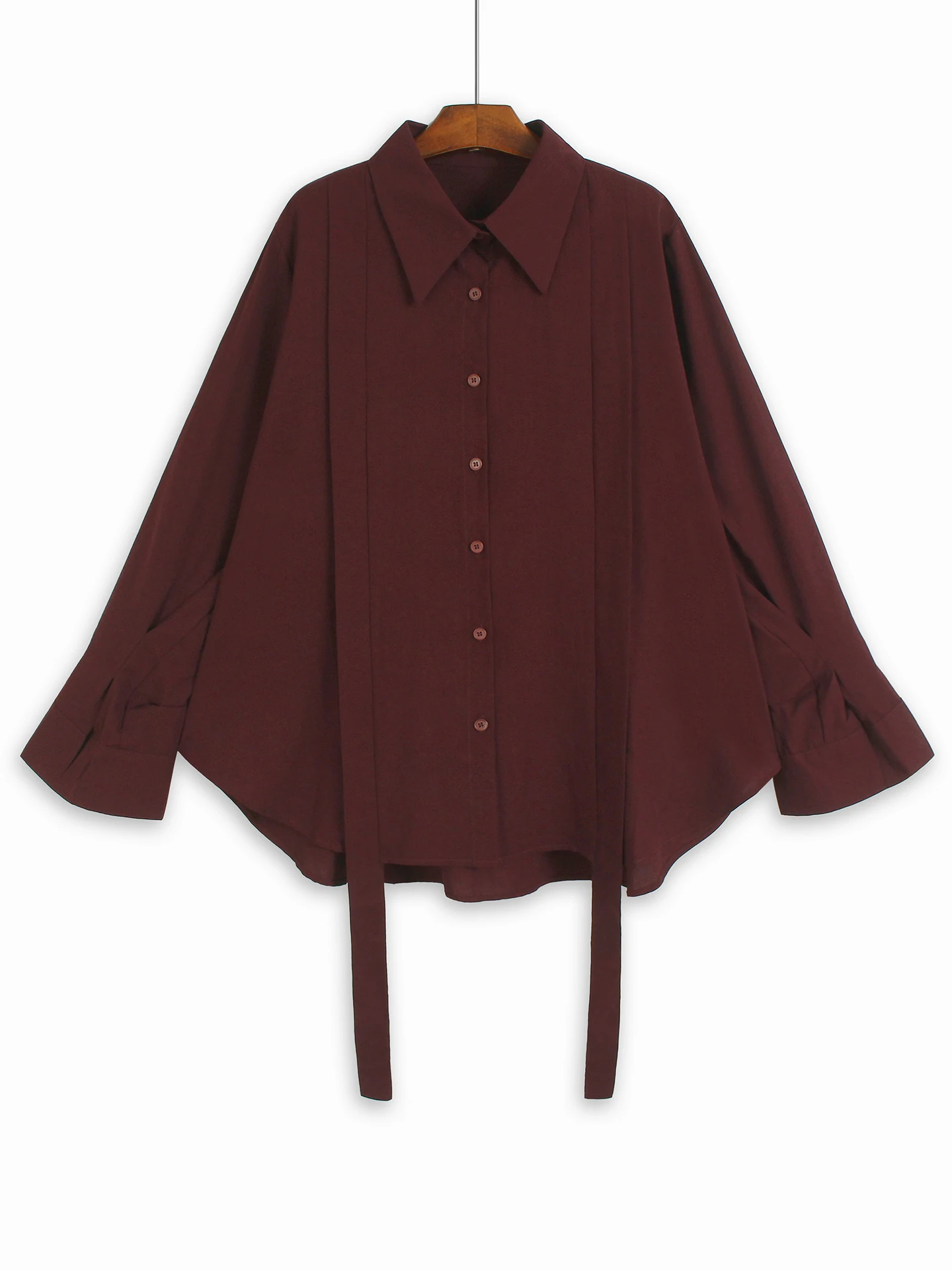 

SuperAen Office Lady Solid Color Single Breasted Shirt for Women 2026 Autumn New Korean Style Casual Shirts