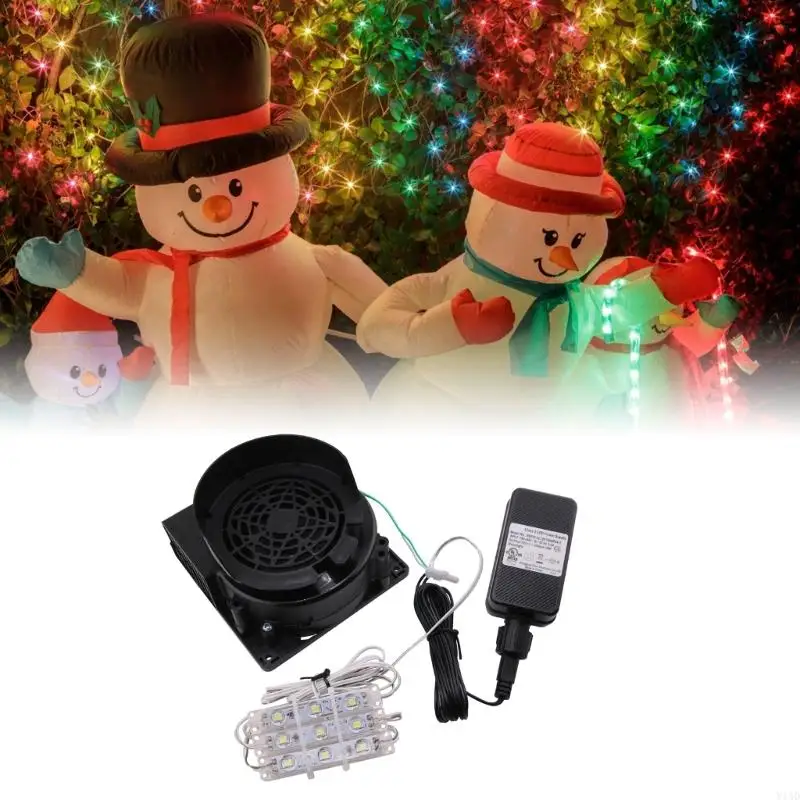 Y1AD Inflatable Replacement Fan Blower Mini Air Blower with LED for Christmas Inflatables Costume Inflatable Fan Blower