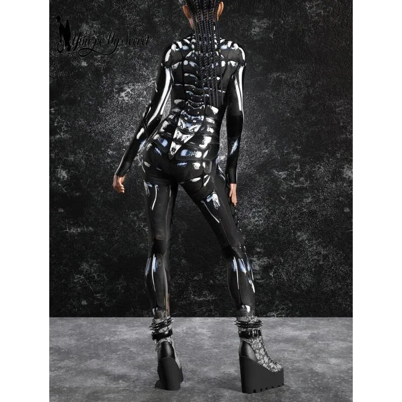 SN60 [You're My Secret] Steampunk Armor Jumpsuit Zentai Cosplay Jumpsuit Cyberpunk Bodysuit Halloween Carnival Cosplay Costu5&8$