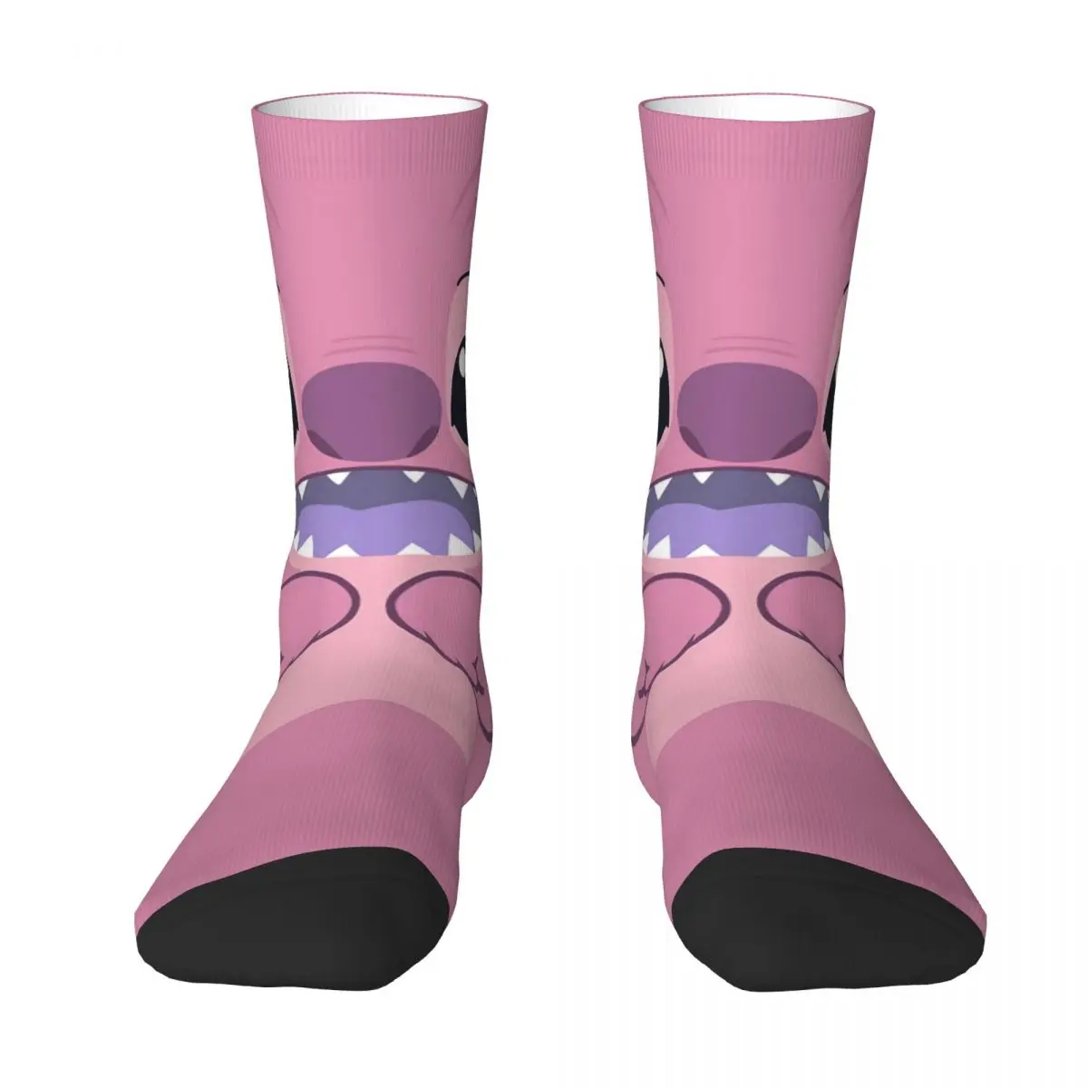 

Autumn Winter Casual Men's Women's Lilo & Stitch Cartoon Socks Angel Non-slip Basketball Socks