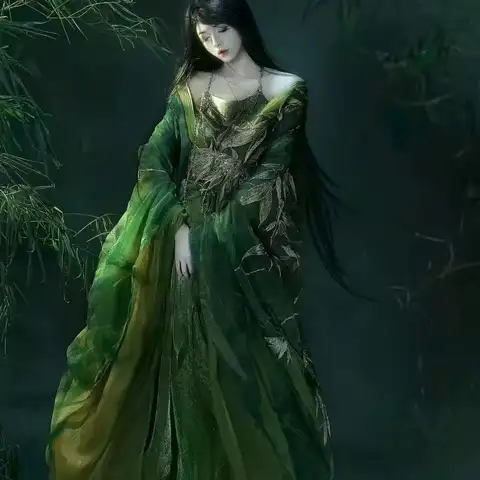 Dark Halloween Hanfu Women's Heavy Industry Embroidered Clothing Traditional Warrior States Period Gown Robe Night Party Cosplay
