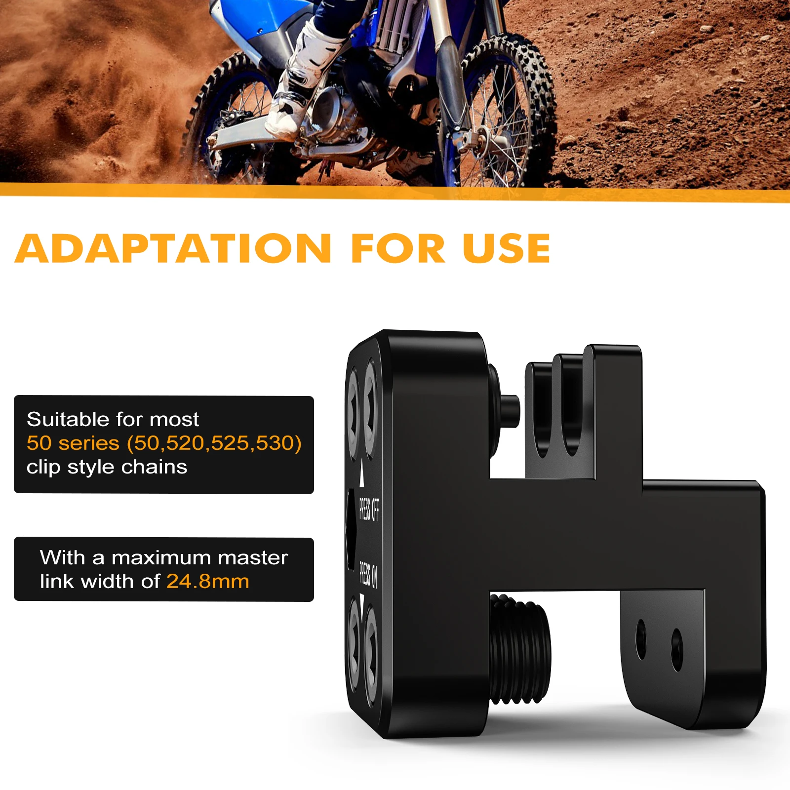 Universal Motorcycle Master Link Press Tool For 50 Series Chains 520 525 530 KTM EXC Enduro R SMCR BMW YAMAHA Raptor 700 SUZUKI view 3