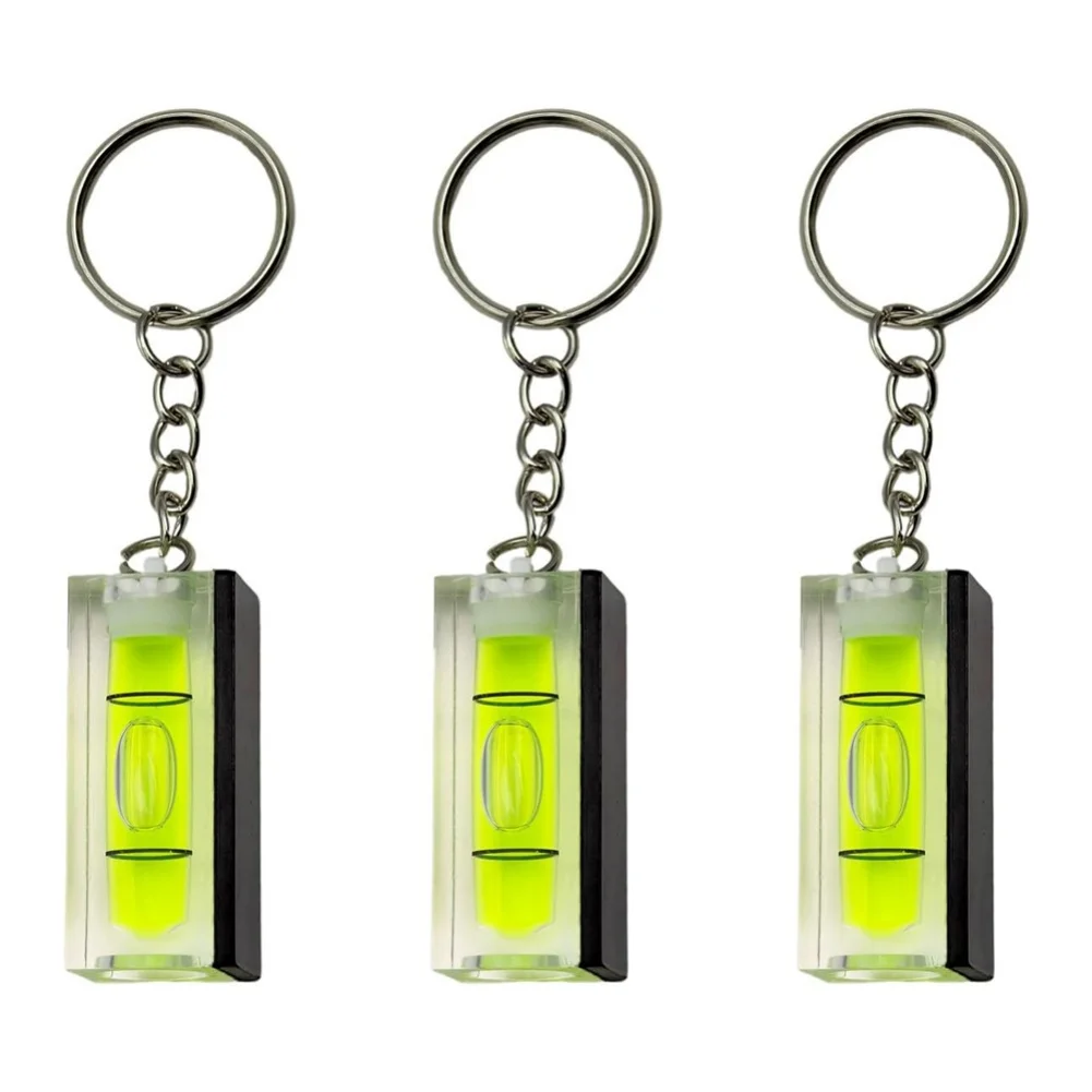 3pcs Magnetic Bubble Level Square For Acrylic Keychain For Mini For Spirit Level Tool 30mm Accuracy Yellow Red For Metal For