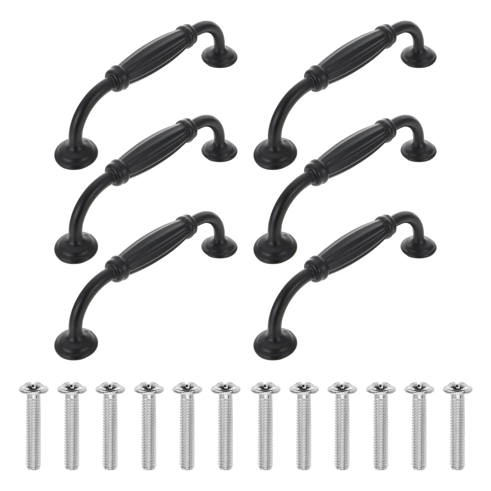 

6Pcs Cabinet Door Handles Aluminum Alloy Durable Modern Drawer Pulls for Kitchen Wardrobe Furniture Drawer Door Handle