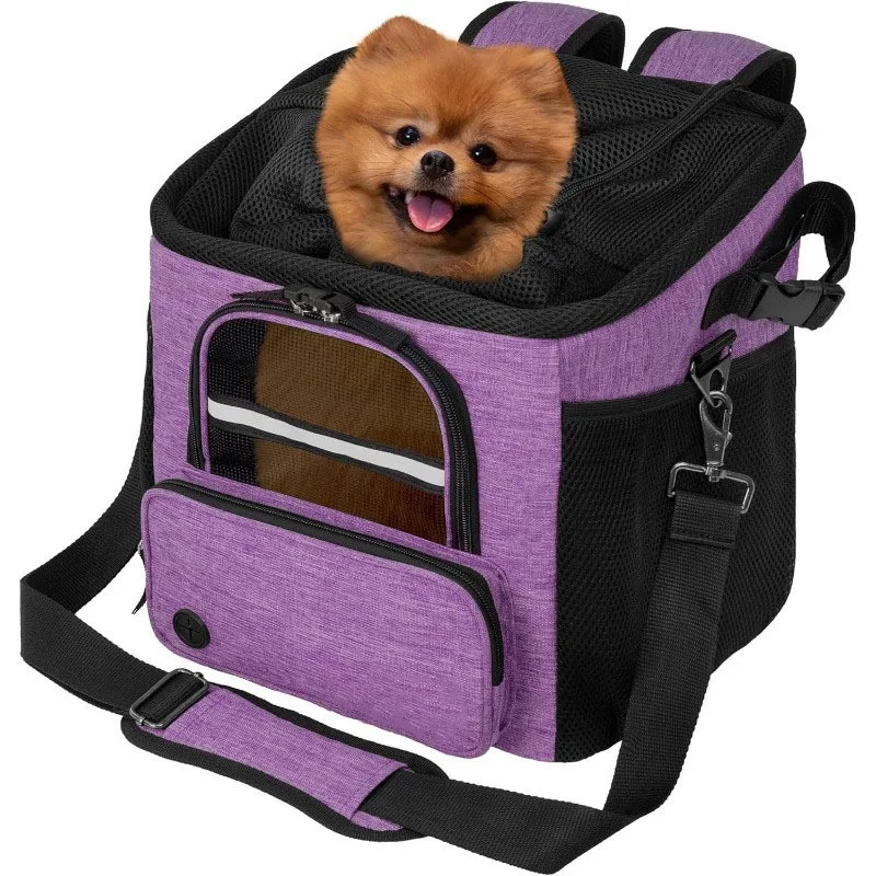 

Ventilated Dog Bike Basket Backpack Mesh Window Car Seat for Pets Comfortable Pet Carrier Basket