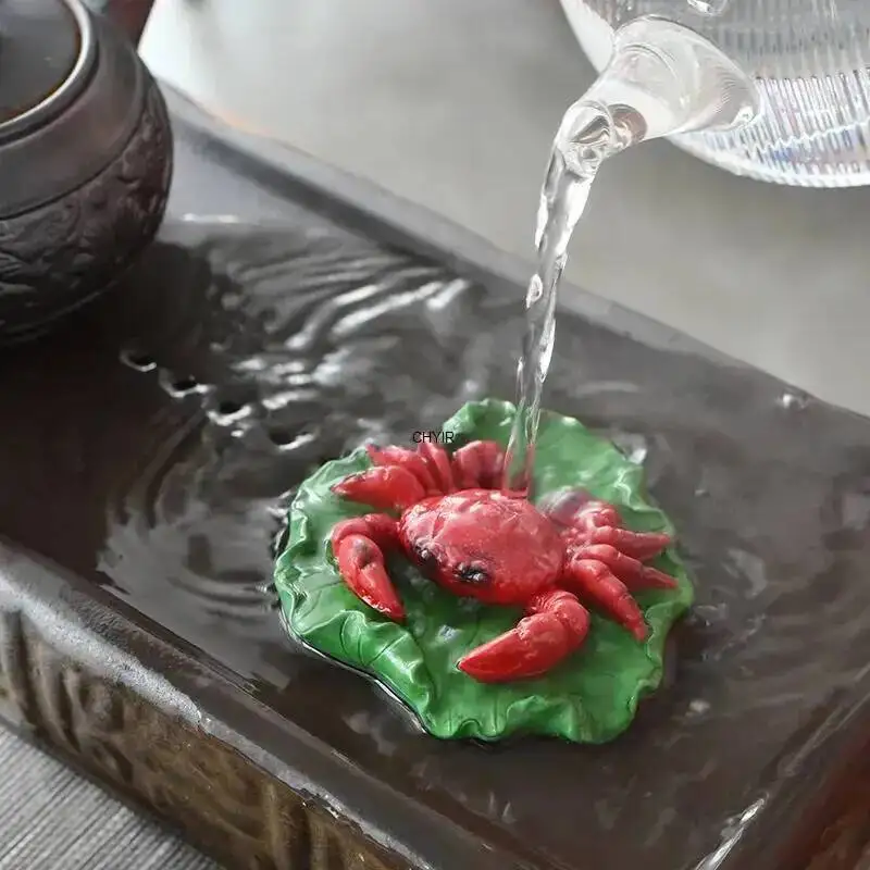 Color Changing Goldfish Tea Pet Crab Tea Pet Resin Craft Tea Play 