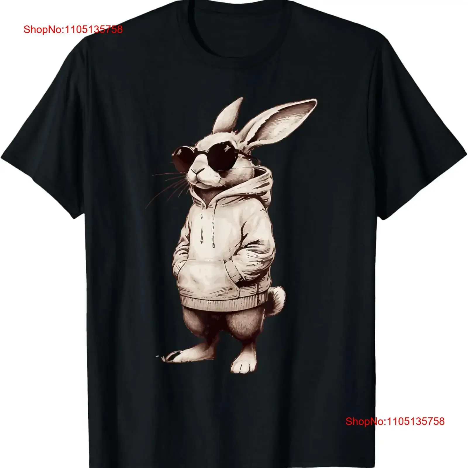 

Лицо кролика с солнцезащитными очками на Пасху для мальчиков, мужчин и детей, винтажная стильная дышащая модная стильная футболка