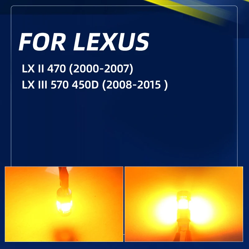 LED Turn Signal Lights Bulbs Blinker Direction Indicator For Lexus LX 470 570 450d 2015 2014 2013 2012 2011 2010 2009 2008 2007