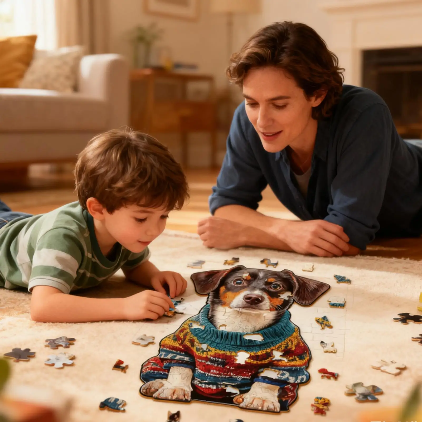 

Коллекционная головоломка с изображением собаки, рождественская деревянная головоломка с собакой для мужчин, женщин, девочек, молодежи, подростков, мужа, сына