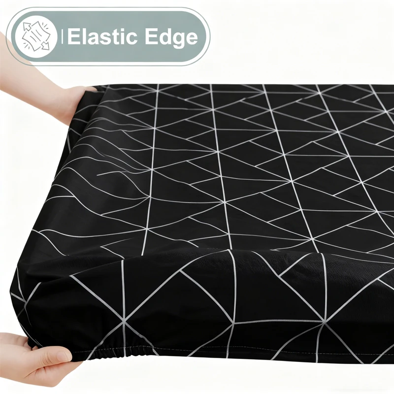 

Homaxy Rectangle Table Cover 30x72inch Elastic Waterproof Table Covers Fitted Tablecloth Home Party Camping Table Cloth Outdoor