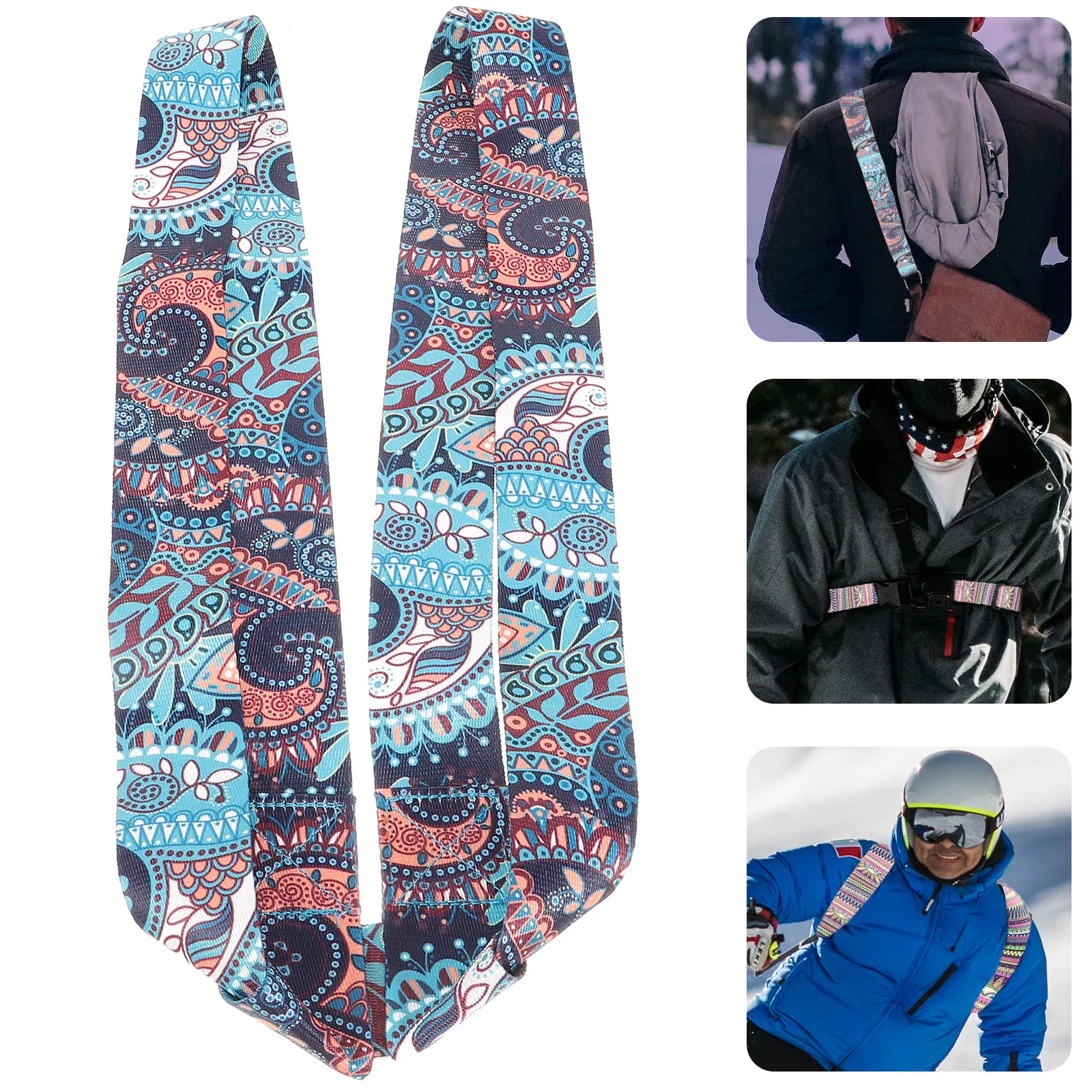 

2pcs Skates Strap Adjustable For Ski Skate Leash Boots Roller Skates Outdoor Skating Leash Portable Yoga Mat Belt