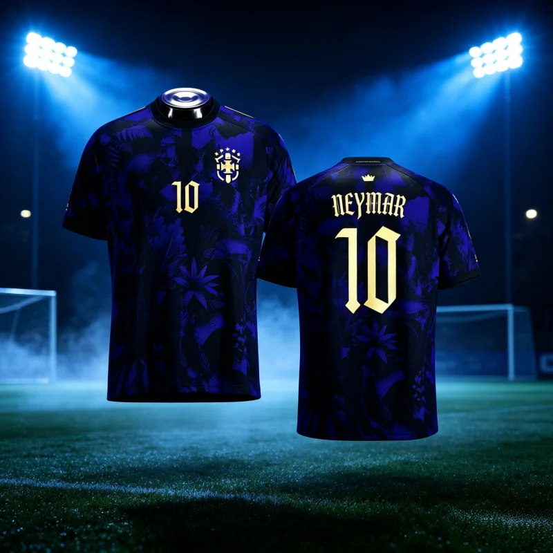 2026 Neymar #10 Brazil Heritage Football Jersey Breathable Quick-dry Y2k Summer High-Quality O-Neck T-Shirt FamilyMatching