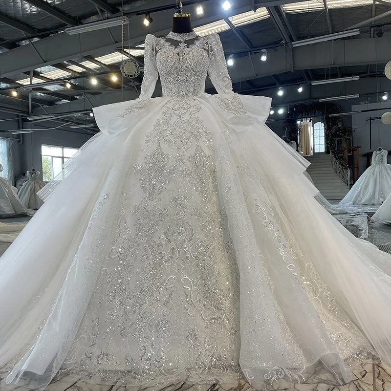 

Luxury sequins beaded sexy designer plus size wedding dress wedding dress
